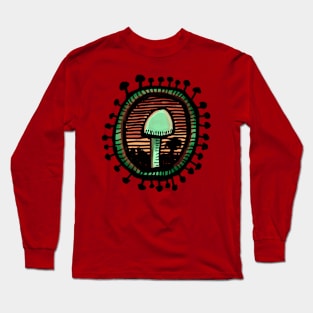 Mushroom Emblem Long Sleeve T-Shirt